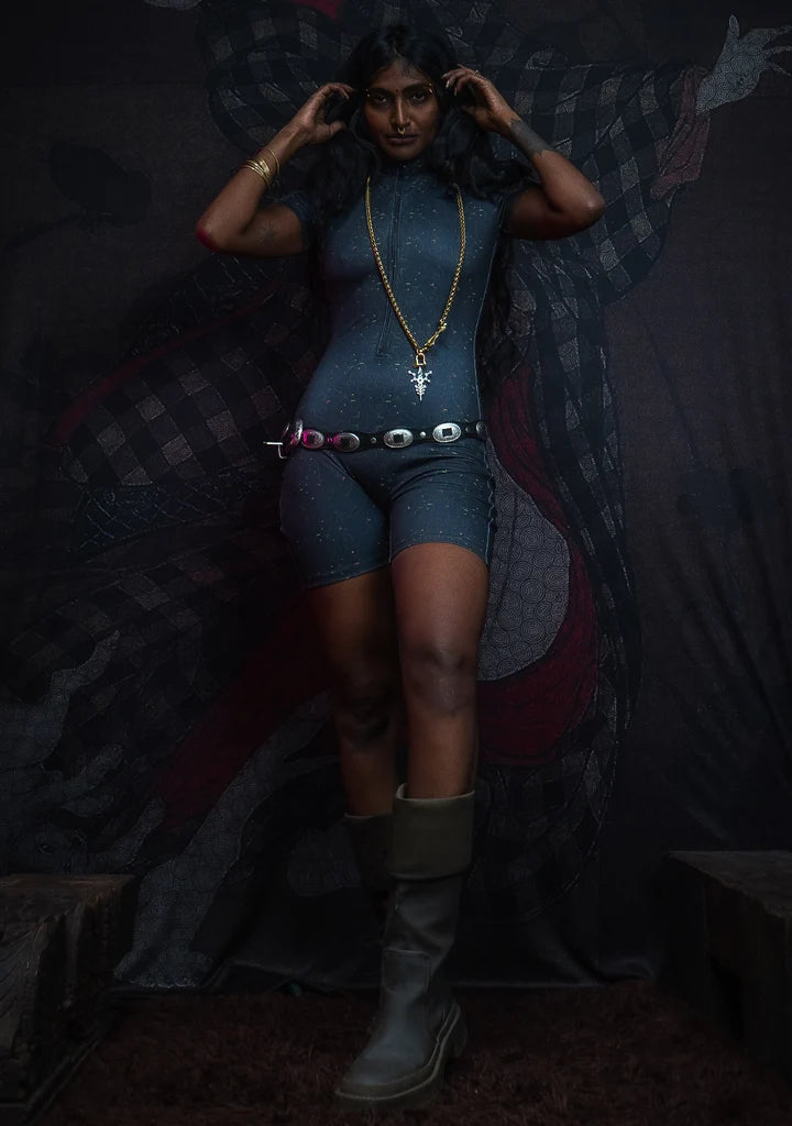 Bodysuit Short - Recycled Soft Poliester - REBIRTH OF IKARO Forest