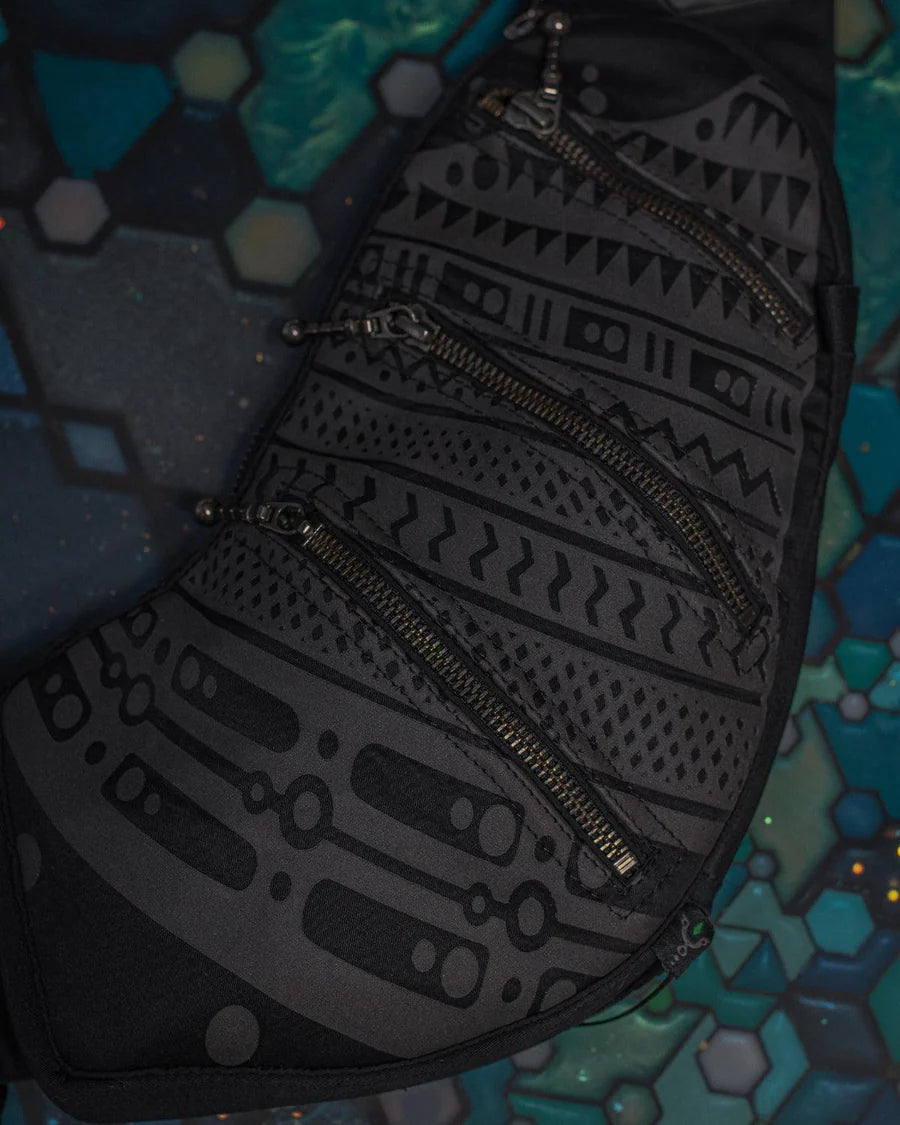 Botta Bag - Cotton Printed Clip - Black TRIBALSEA