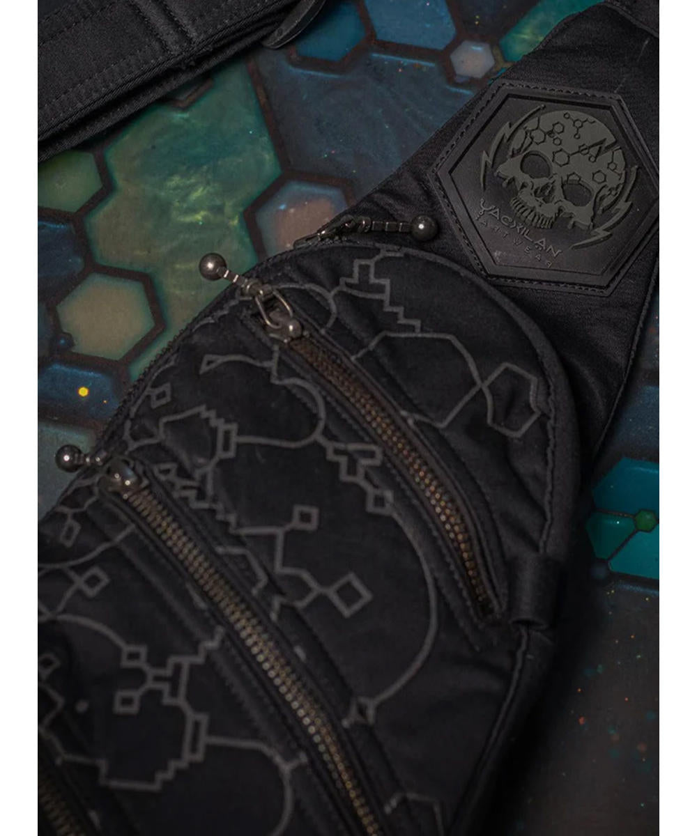 Botta Bag - Cotton Printed Clip - IKARO- BLACK