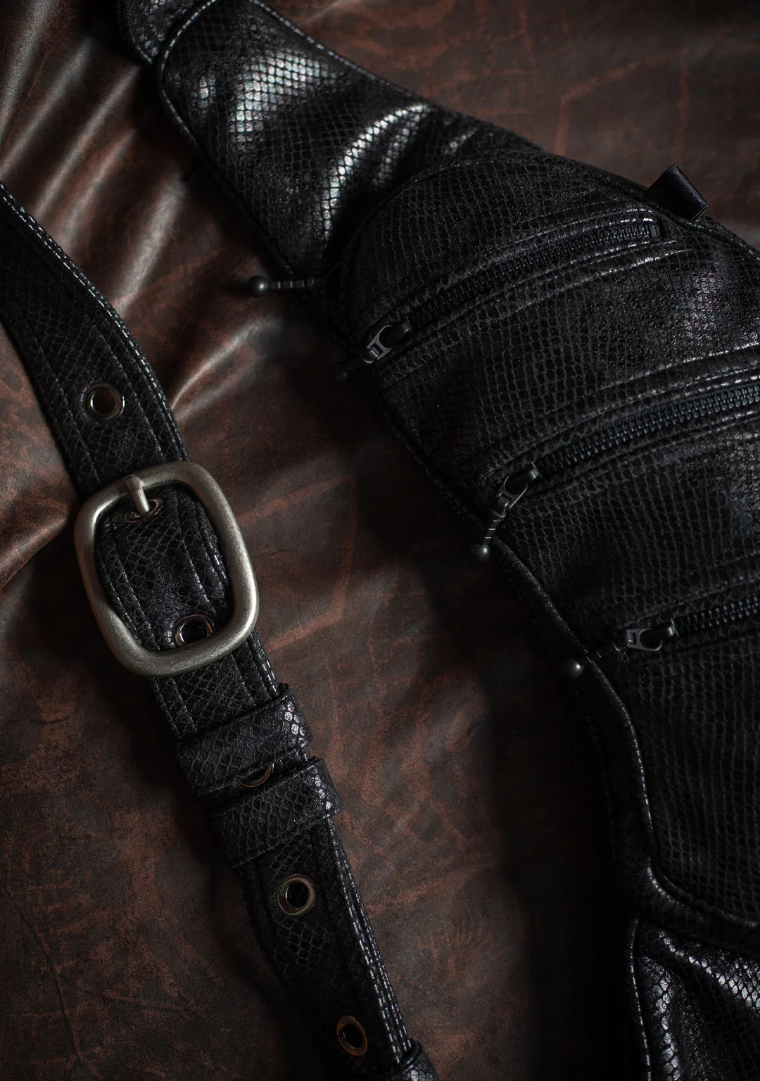 Botta Bag - Fake Leather Buckle - BLAK MAMBA