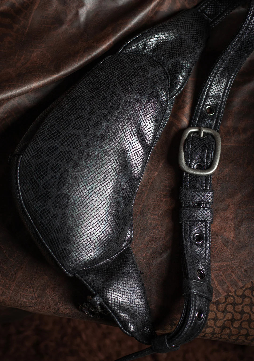 Botta Bag - Fake Leather Buckle - BLAK MAMBA