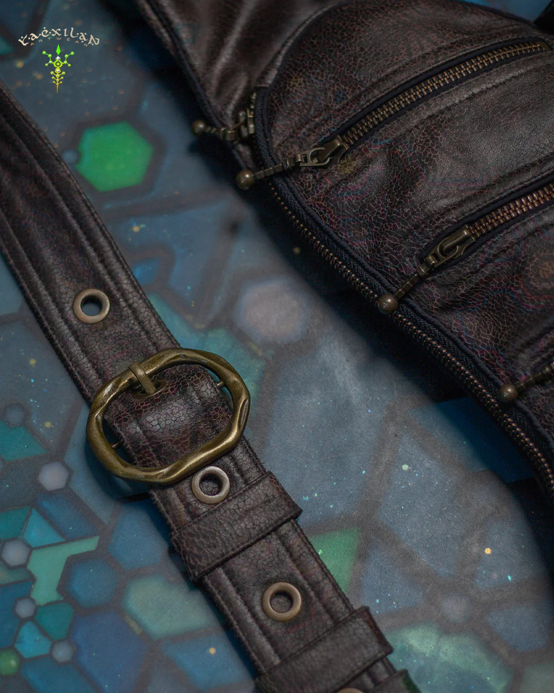 Botta Bag - Fake Leather Buckle - Grey PSYGALAK Snake
