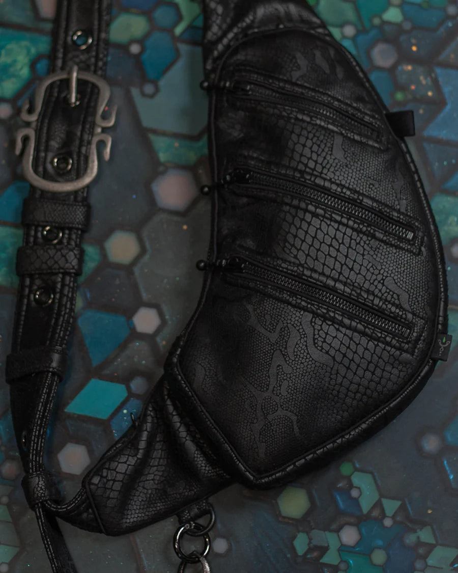 Botta Bag - Fake Leather Hook Buckle - BLAK BOA