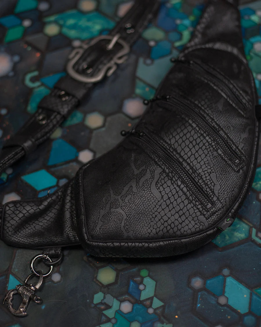 Botta Bag - Fake Leather Hook Buckle - BLAK BOA