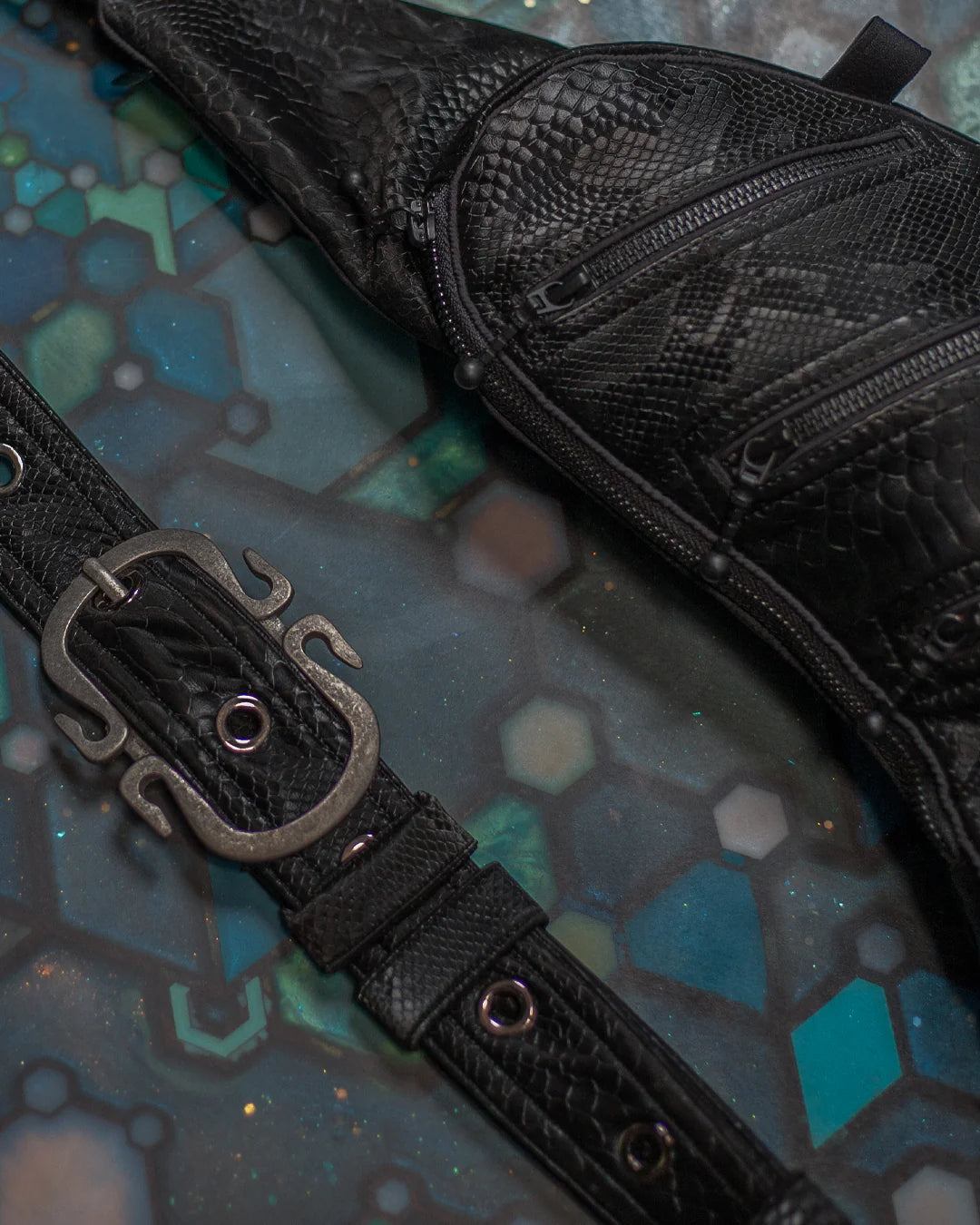 Botta Bag - Fake Leather Hook Buckle - BLAK KOBRA