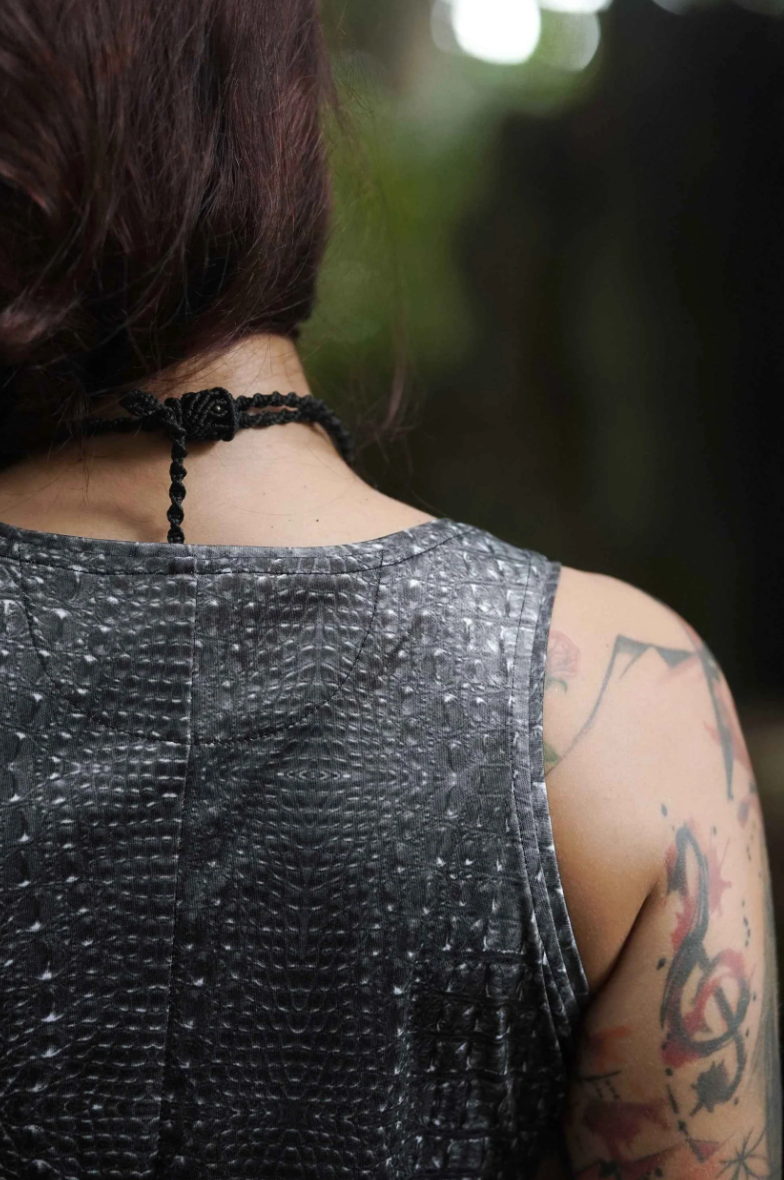 Crop Top Tank - BLACK ILLUSION