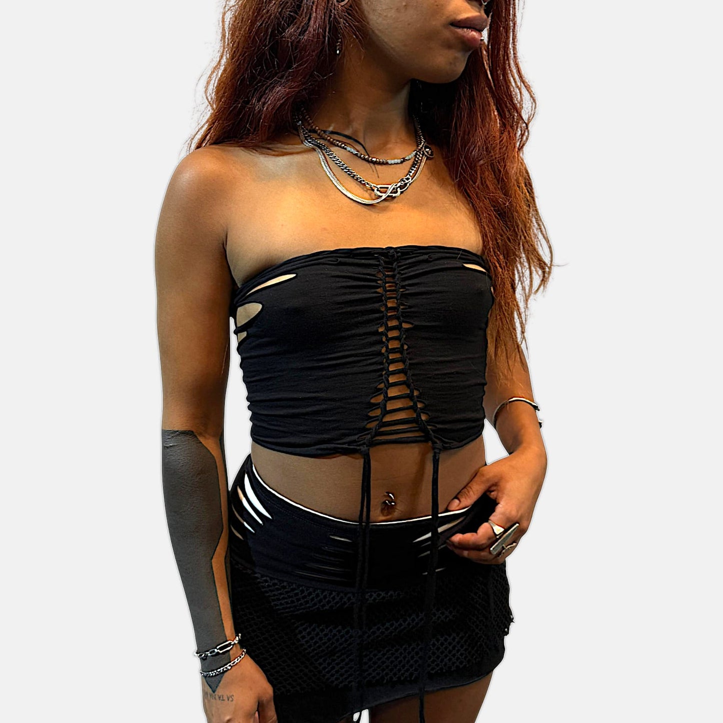Halter top - Handmade binding - Eclipse Flow