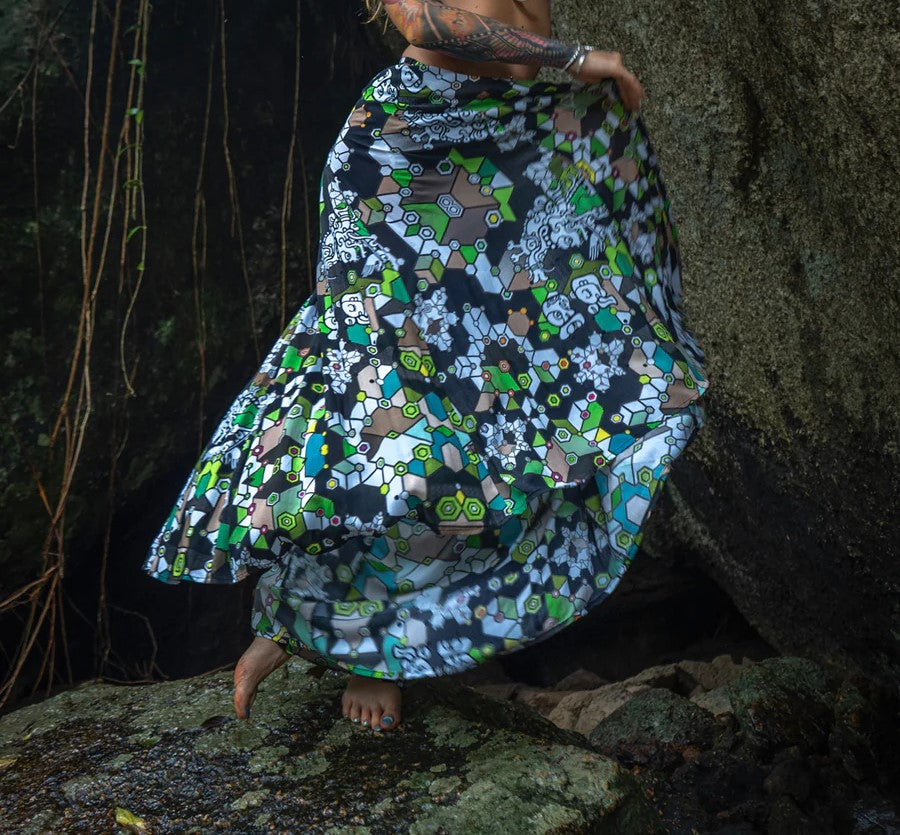 Gipsy Low Waist Long Skirt / Bamboo - SHAMANKA