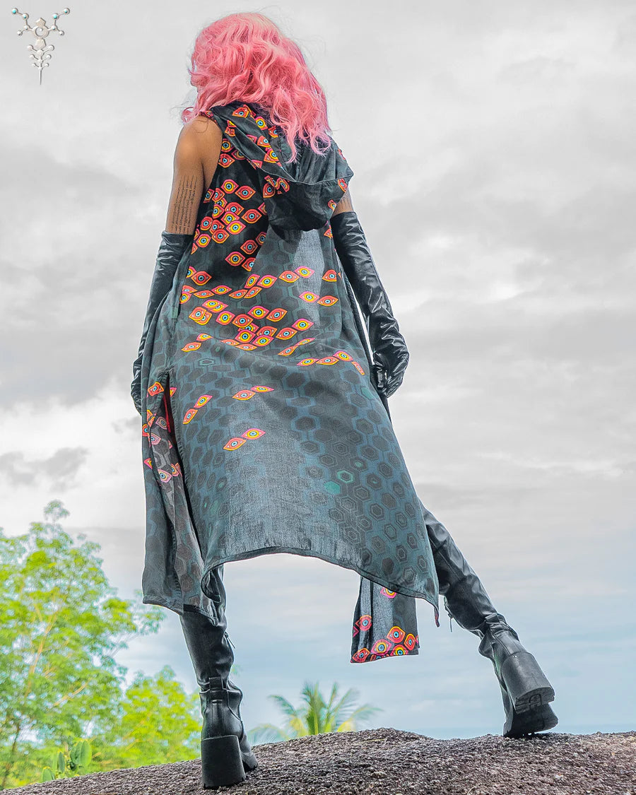 Hooded Long Dress - Viscose - SEXTIESEYEZES