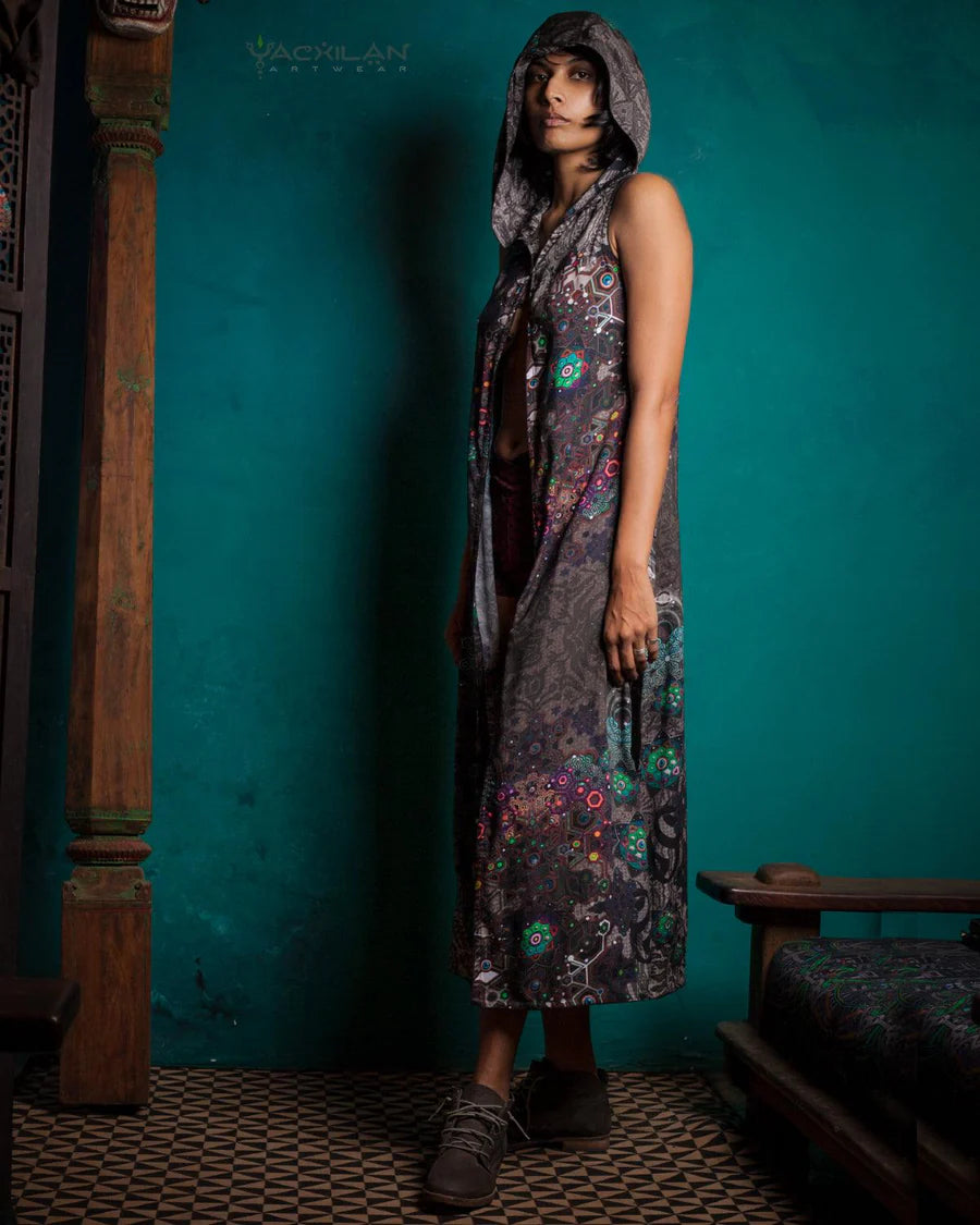 Hooded Long Dress - Viscose - VENADO BLANCO