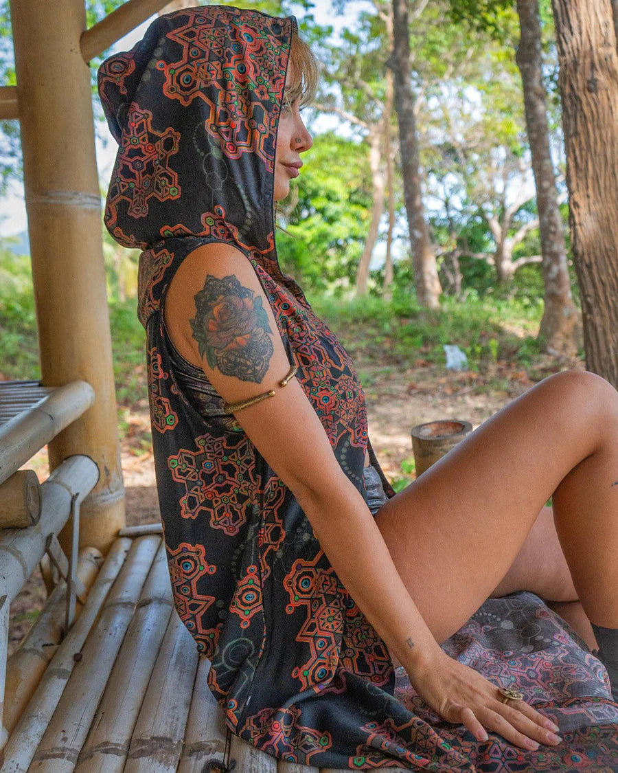 Hooded Long Dress / Viscose - AFRODISIAKO