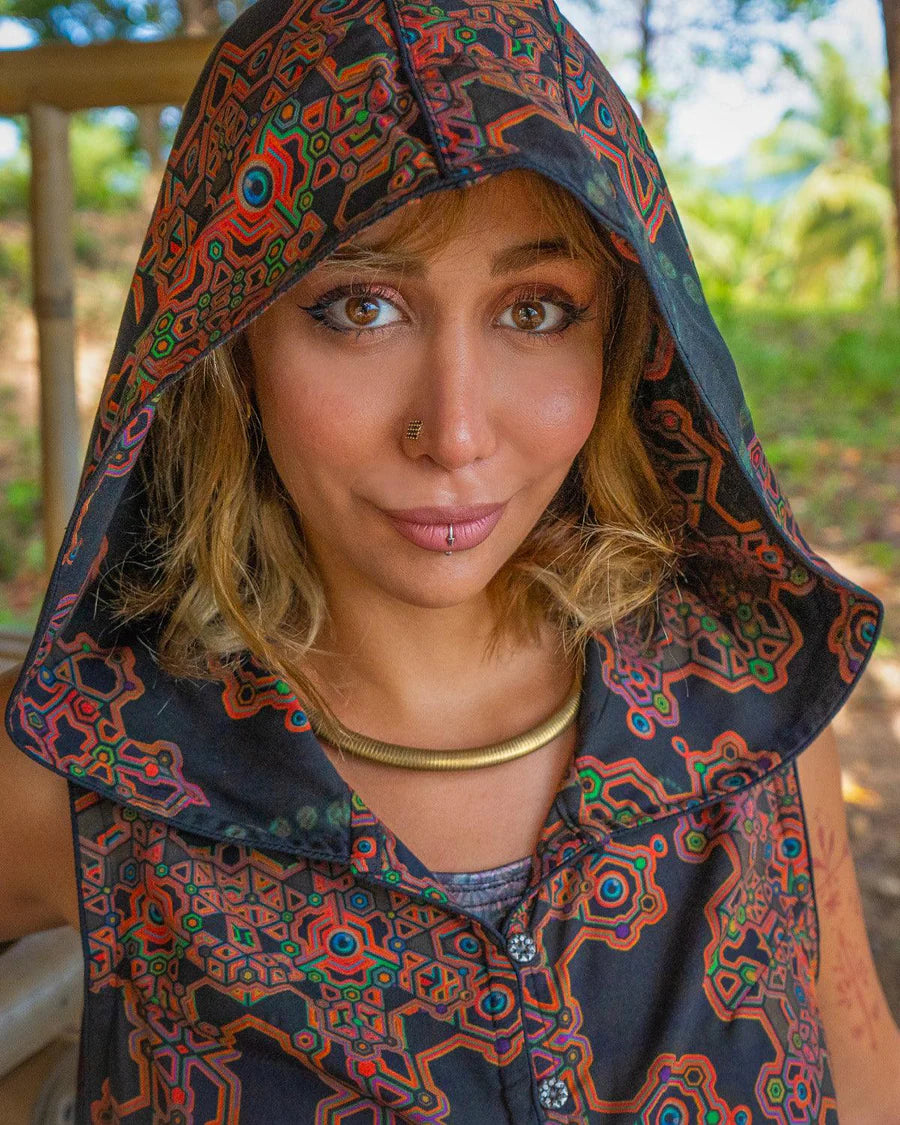 Hooded Long Dress / Viscose - AFRODISIAKO