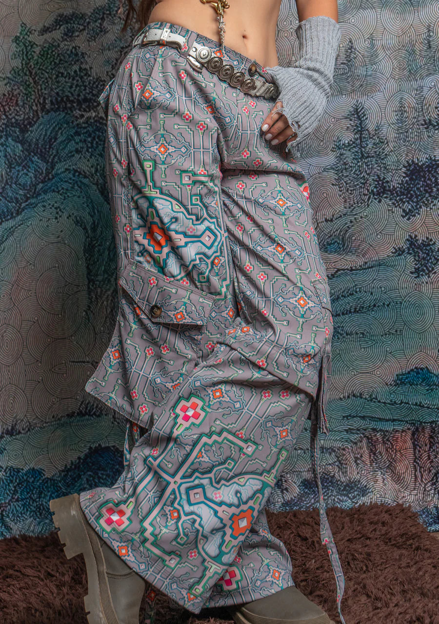 Pants Baggy Pockets - Sky Velvet - HUIRRARIKA