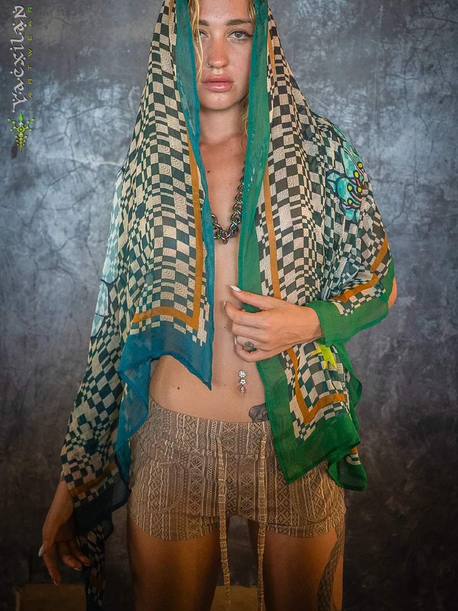 Scarf / Pareo - Bamboo - PSYCOCHIC FLOWER