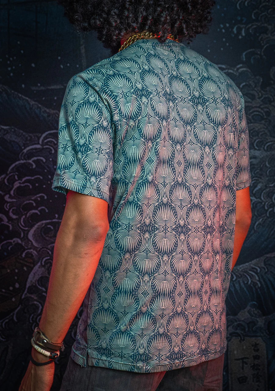 T-Shirt Men / Cotton Supima AOP - LEAVES