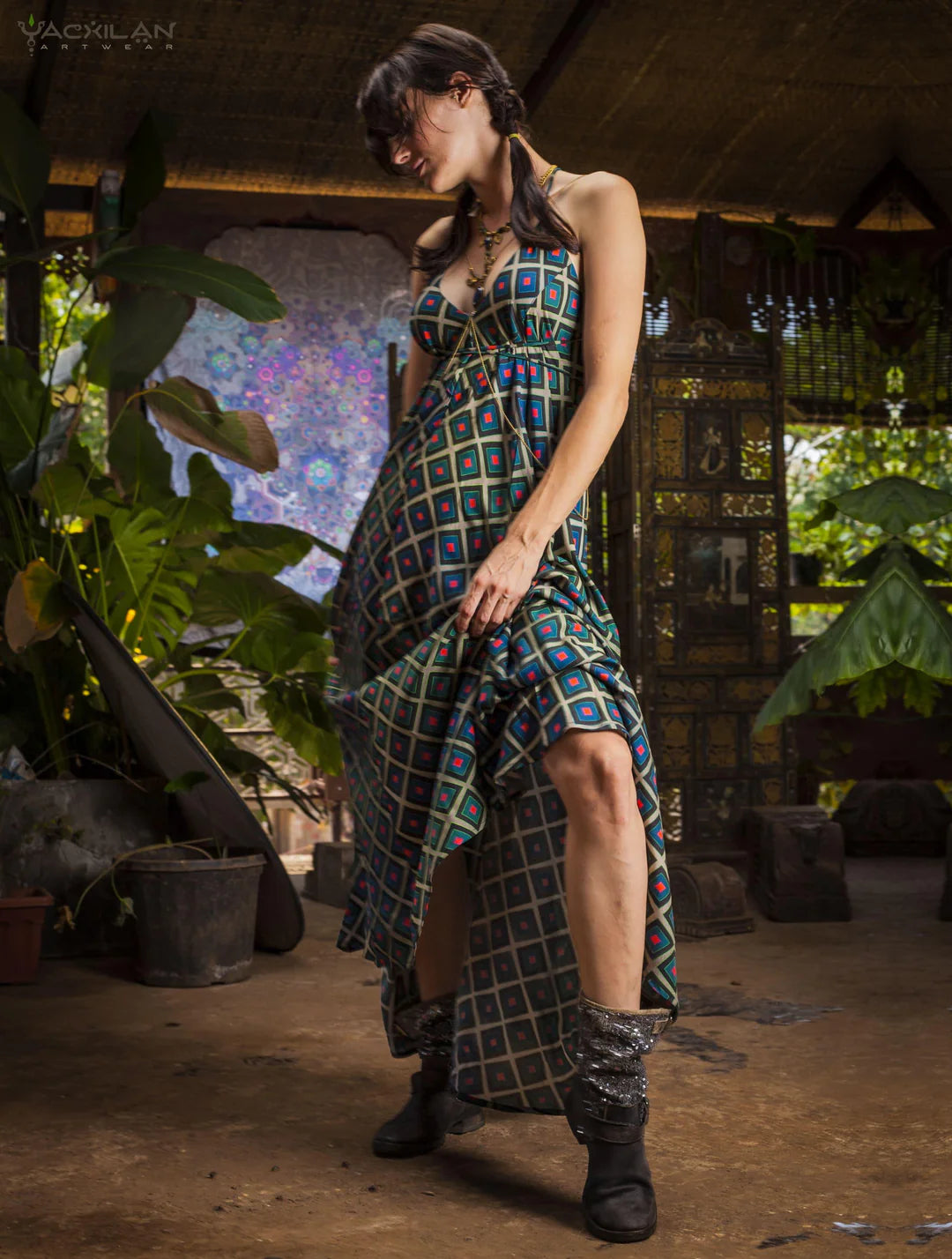 Triangle Long Dress / Bamboo - GURUCCI