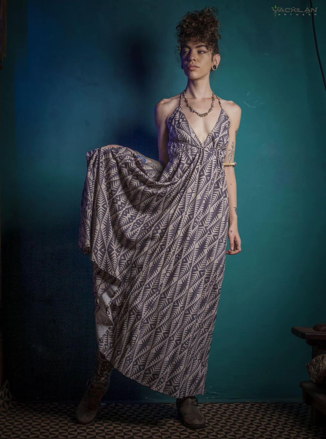 Triangle Long Dress / Viscose - JAWS