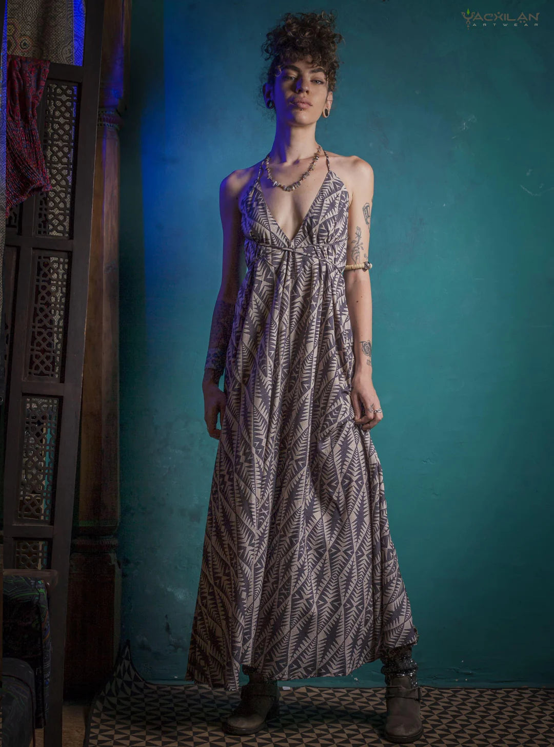 Triangle Long Dress / Viscose - JAWS