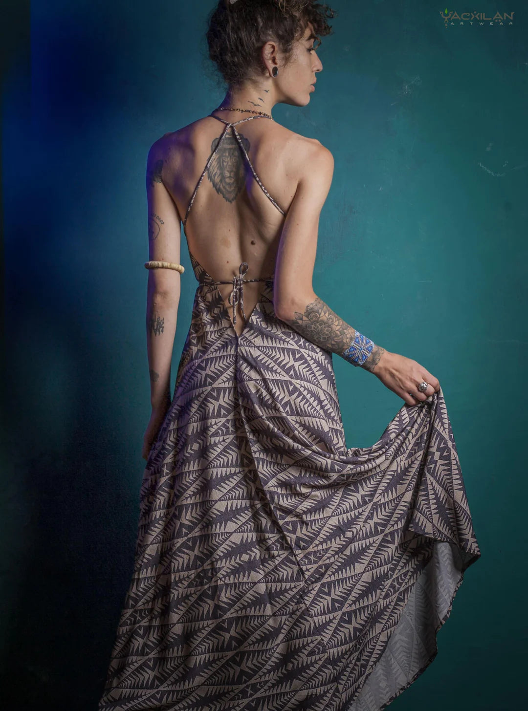 Triangle Long Dress / Viscose - JAWS