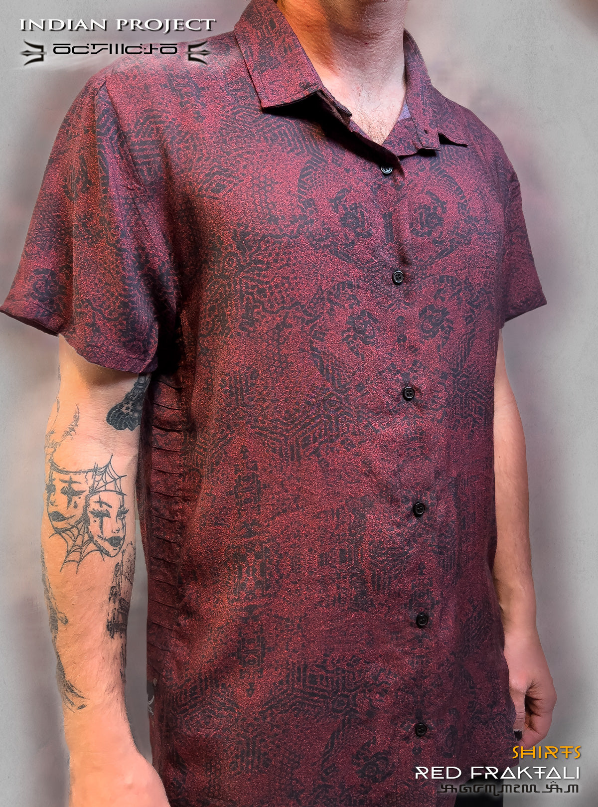 Viscose Shirt - Red Fraktali