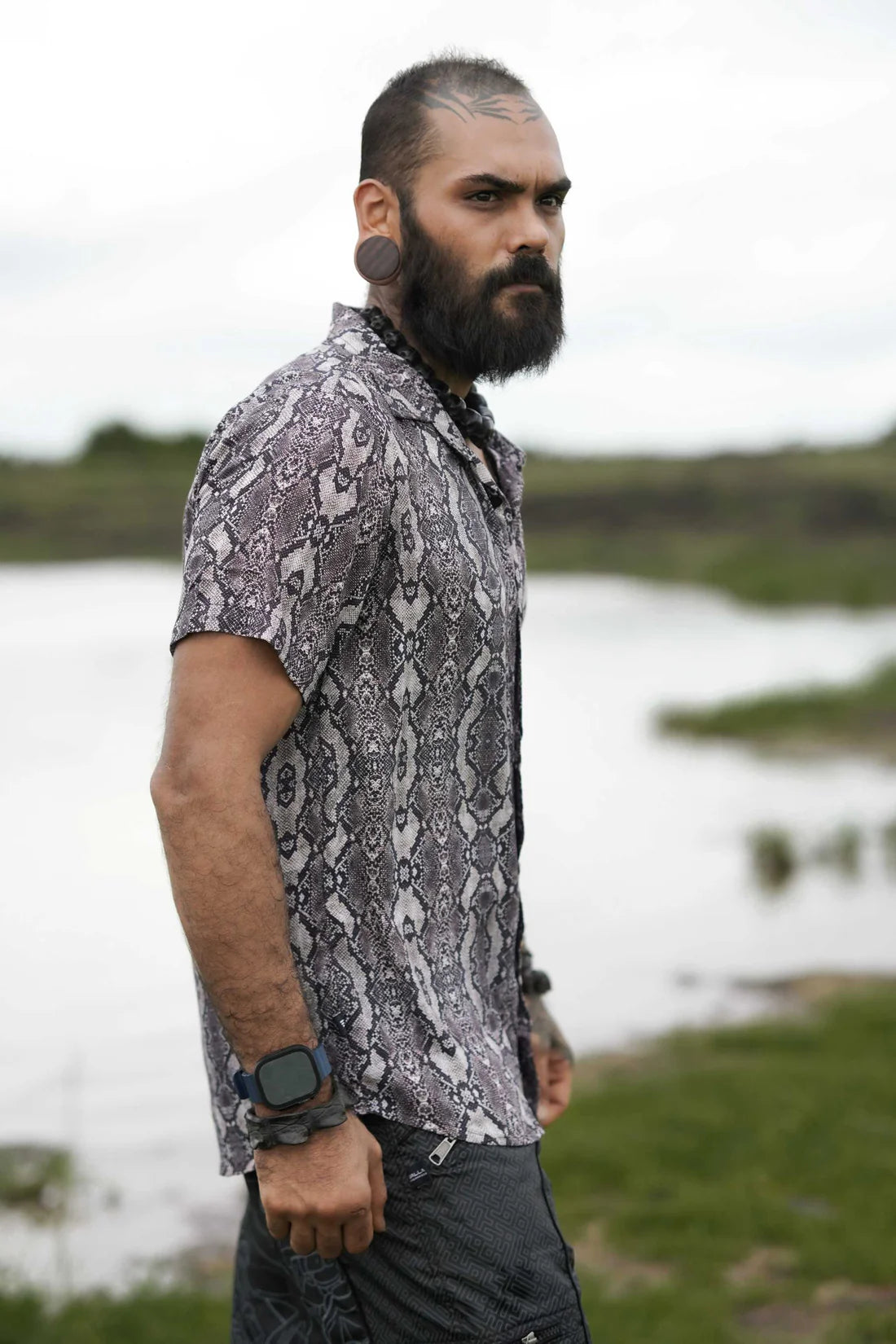 Bamboo Shirt - Psychedelic Python