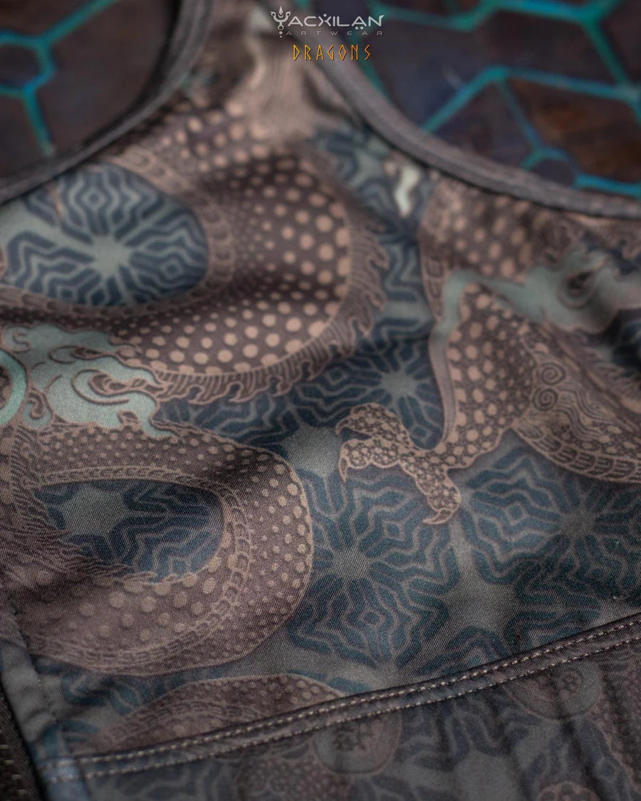 Yacxilan - Crop Top Sportwear Zip - DRAGONS