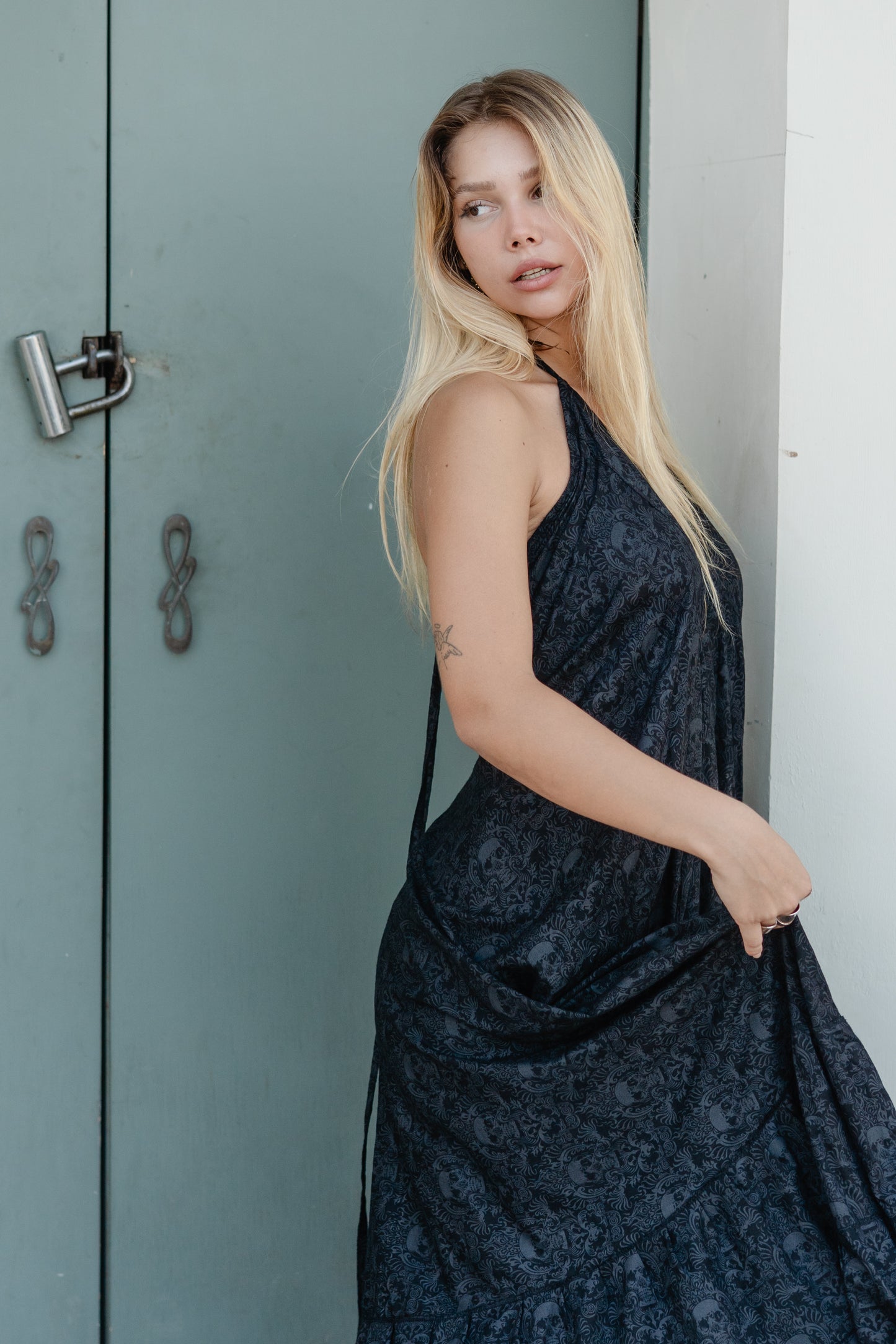 Open back Long Dress - CANCUN SKULL