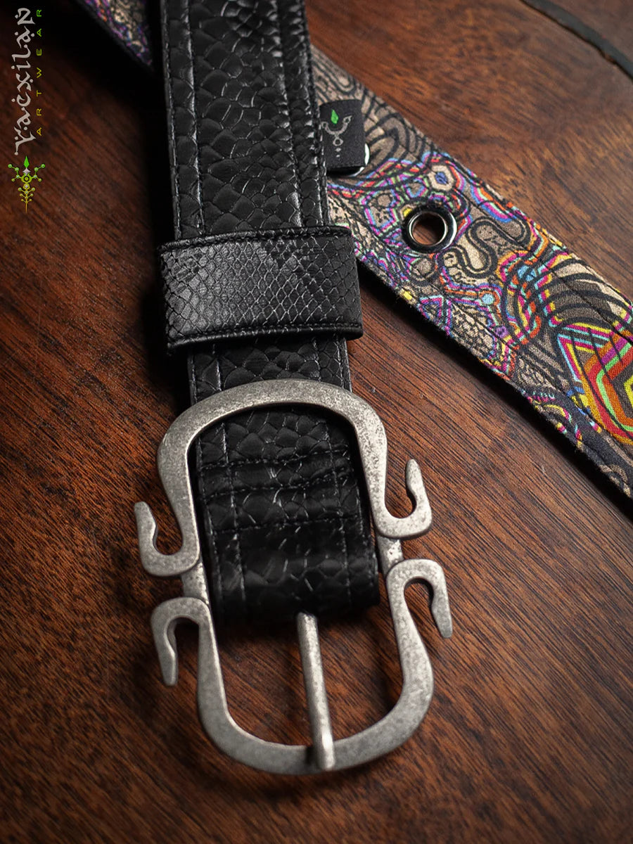 Belt / Fake Leather / - BLAK COBRA Hook Buckle