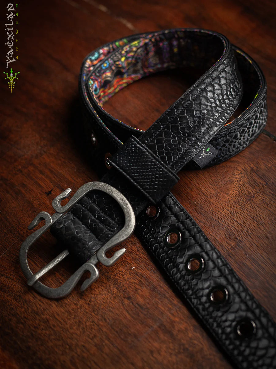Belt / Fake Leather / - BLAK COBRA Hook Buckle