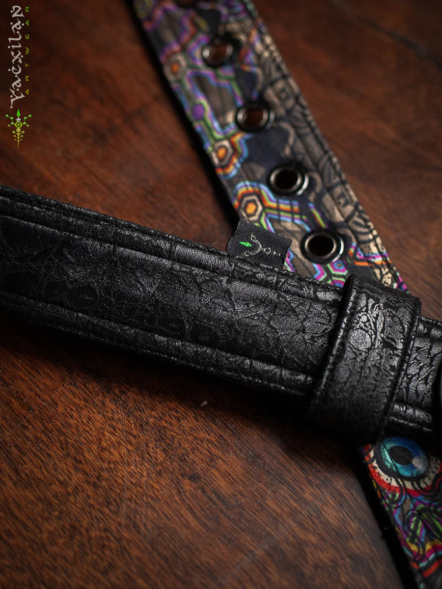 Belt / Fake Leather / - BLAK CROC Hook Buckle