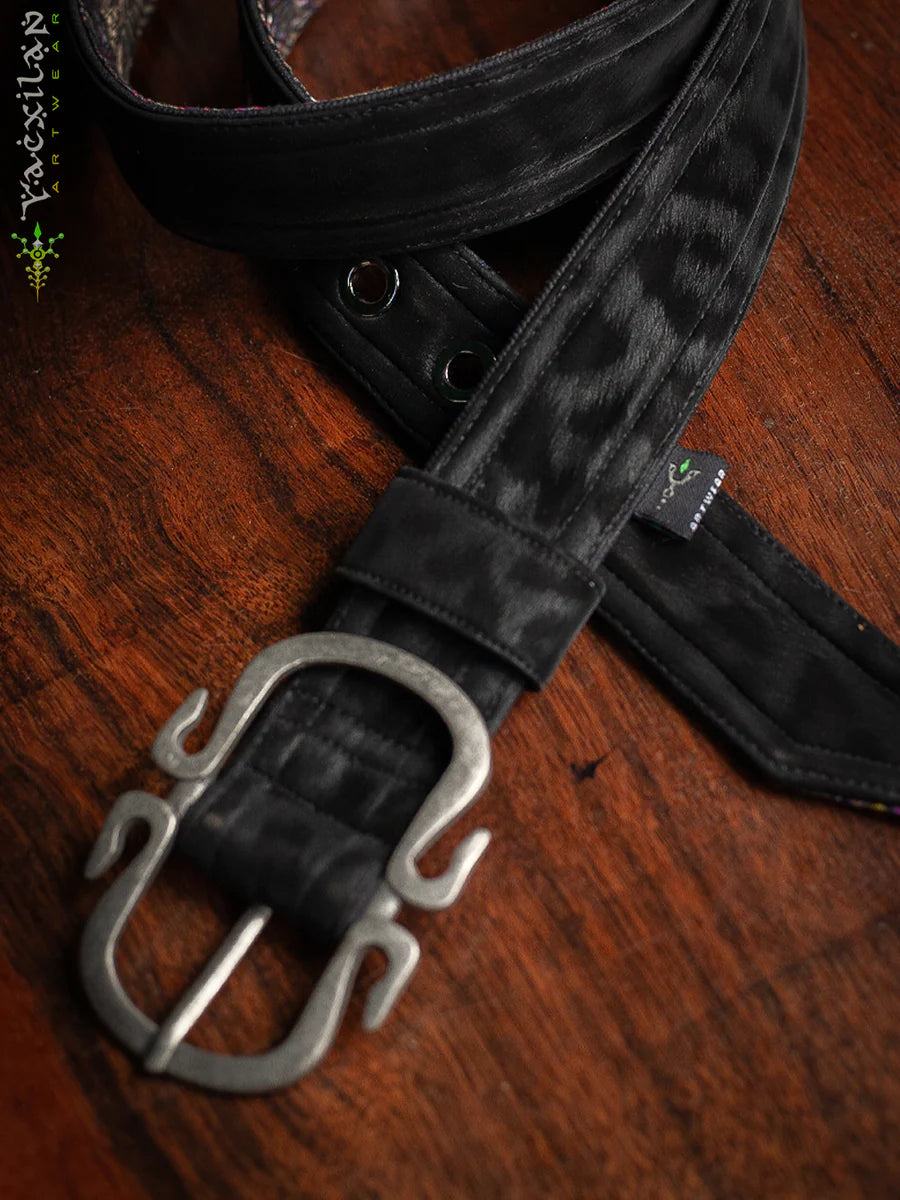 Belt / Fake Leather / - BLAK LEOPARD Hook Buckle
