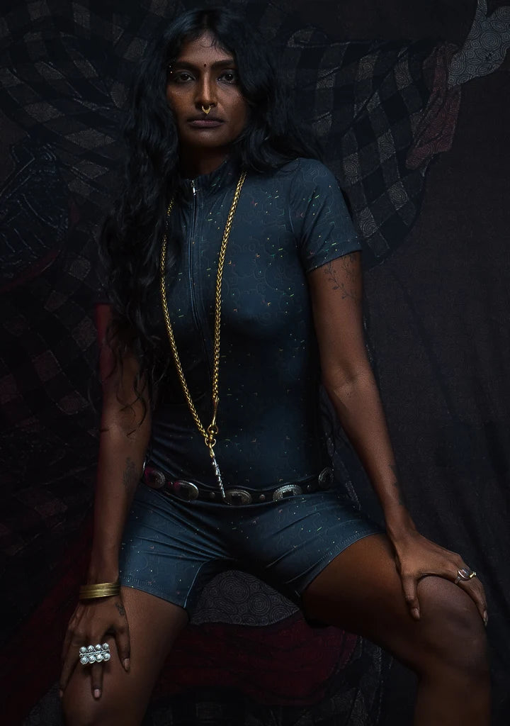 Bodysuit Short - Recycled Soft Poliester - REBIRTH OF IKARO Forest