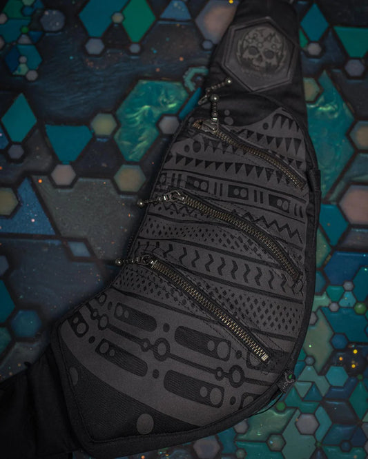 Botta Bag - Cotton Printed Clip - Black TRIBALSEA