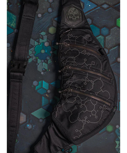 Botta Bag - Cotton Printed Clip - IKARO- BLACK
