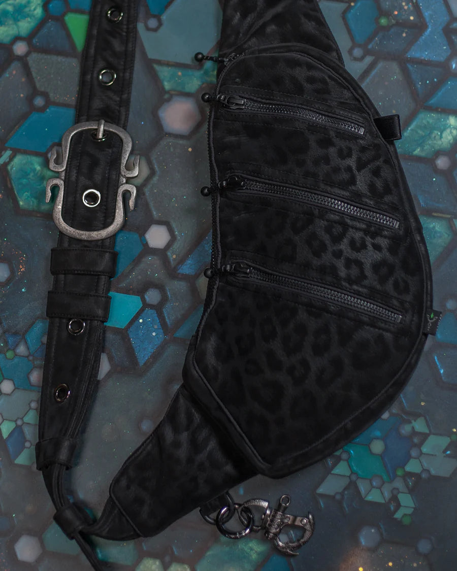 Botta Bag - Fake Leather Buckle - BLAK LEOPARD