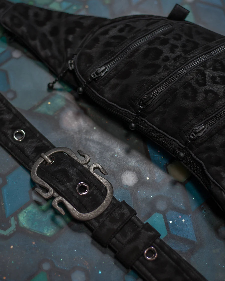 Botta Bag - Fake Leather Buckle - BLAK LEOPARD