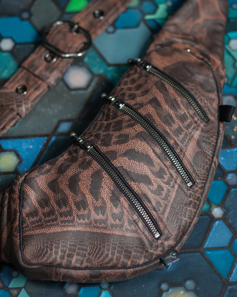 Botta Bag - Fake Leather Buckle - Earth Dots SANDOKAN