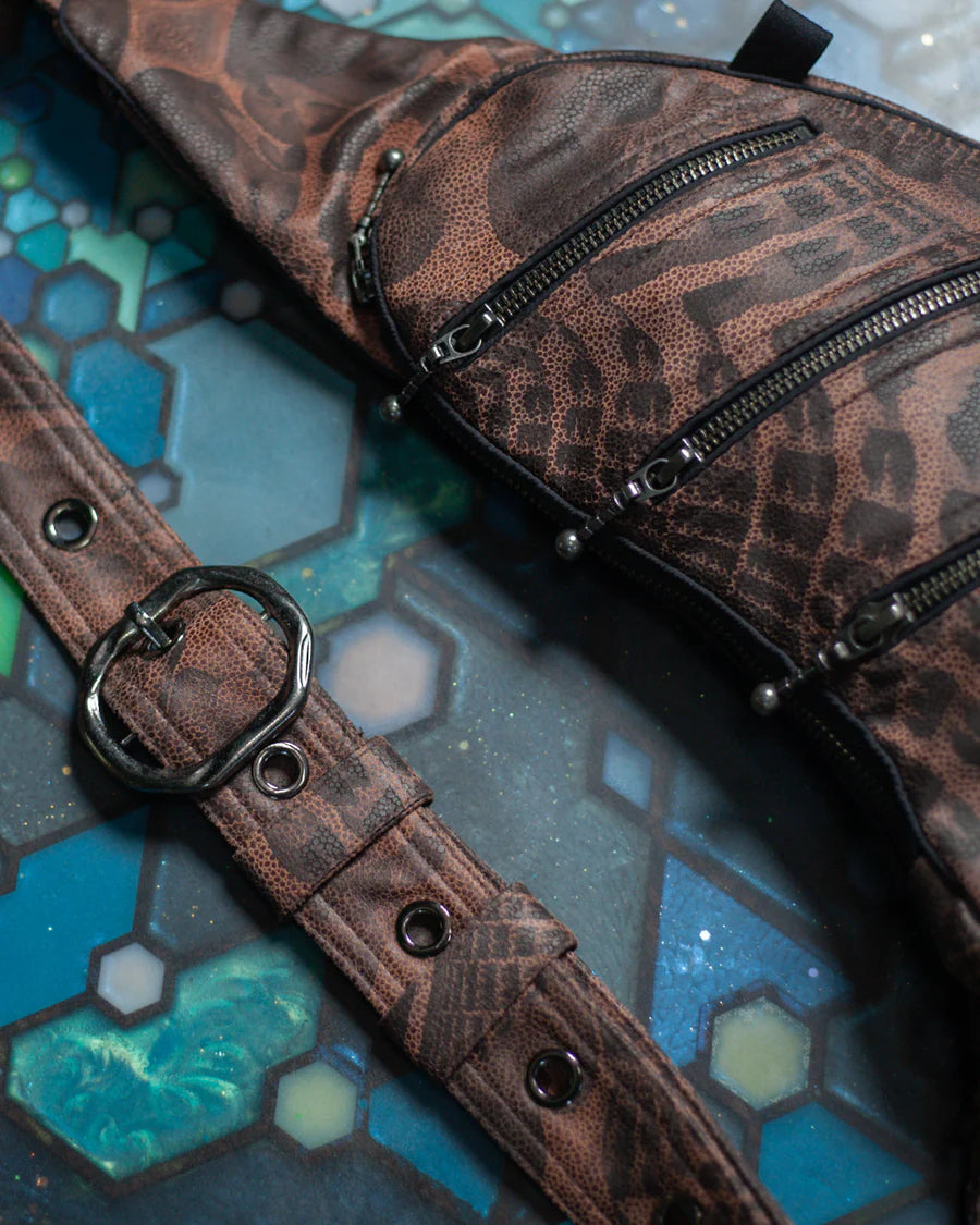 Botta Bag - Fake Leather Buckle - Earth Dots SANDOKAN