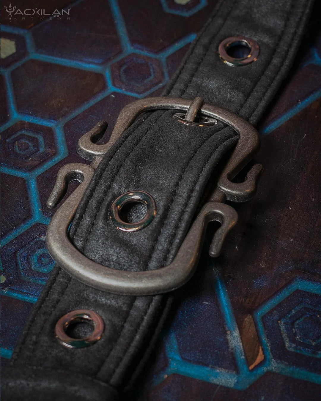 Botta Bag - Fake Leather Hook Buckle - BLACK RIDER