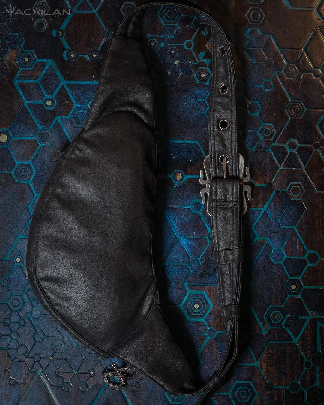 Botta Bag - Fake Leather Hook Buckle - BLACK RIDER