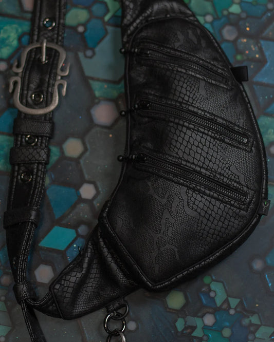 Botta Bag - Fake Leather Hook Buckle - BLAK BOA