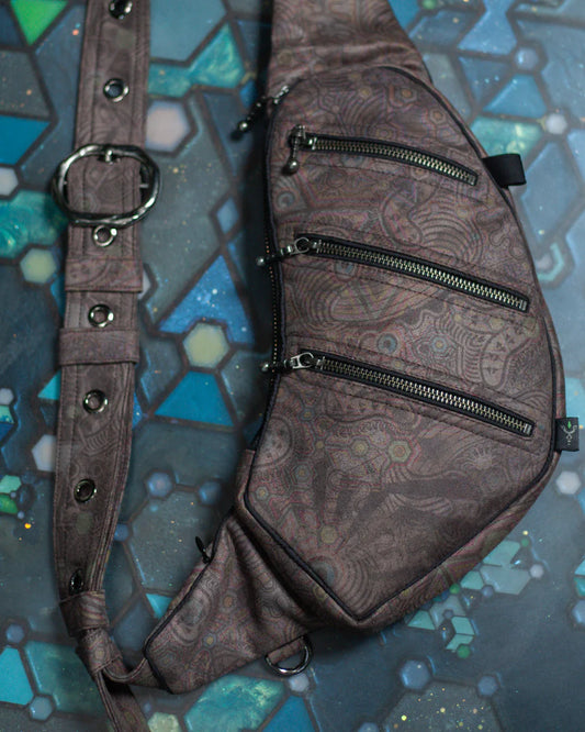 Botta Bag - Velvet Fawn Buckle - PSYCHEDELIKA GALACTIKA - GREY
