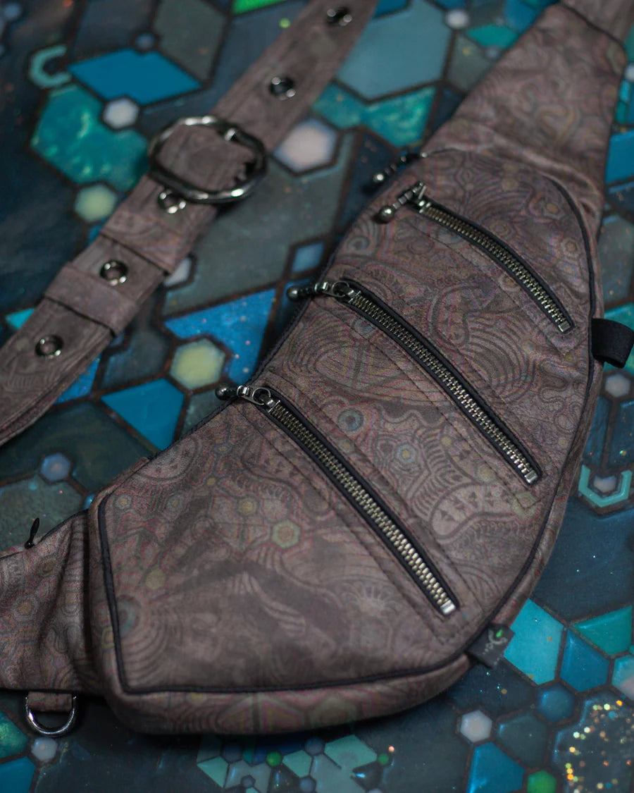 Botta Bag - Velvet Fawn Buckle - PSYCHEDELIKA GALACTIKA - GREY