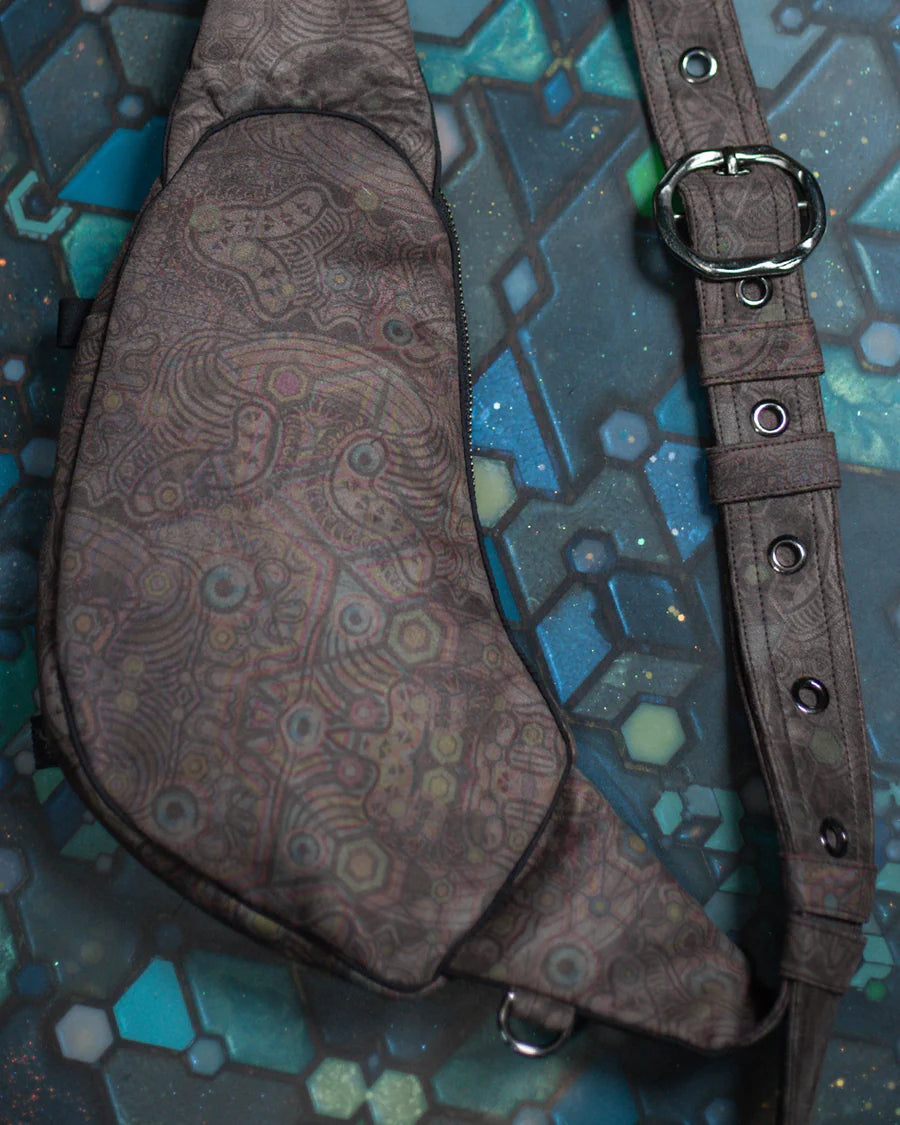 Botta Bag - Velvet Fawn Buckle - PSYCHEDELIKA GALACTIKA - GREY