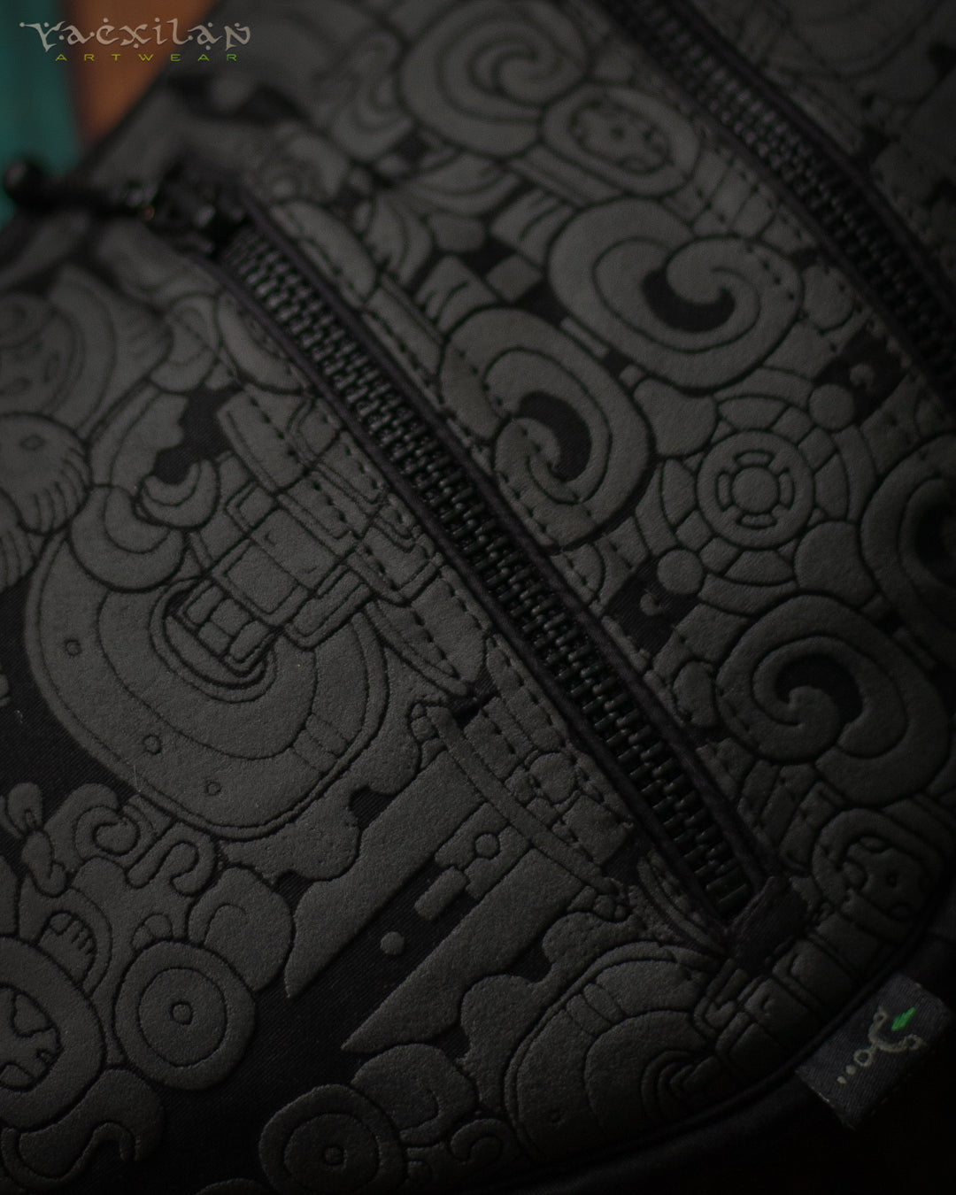 Botta Bag - Cotton Printed - Black MAYAN CODEX