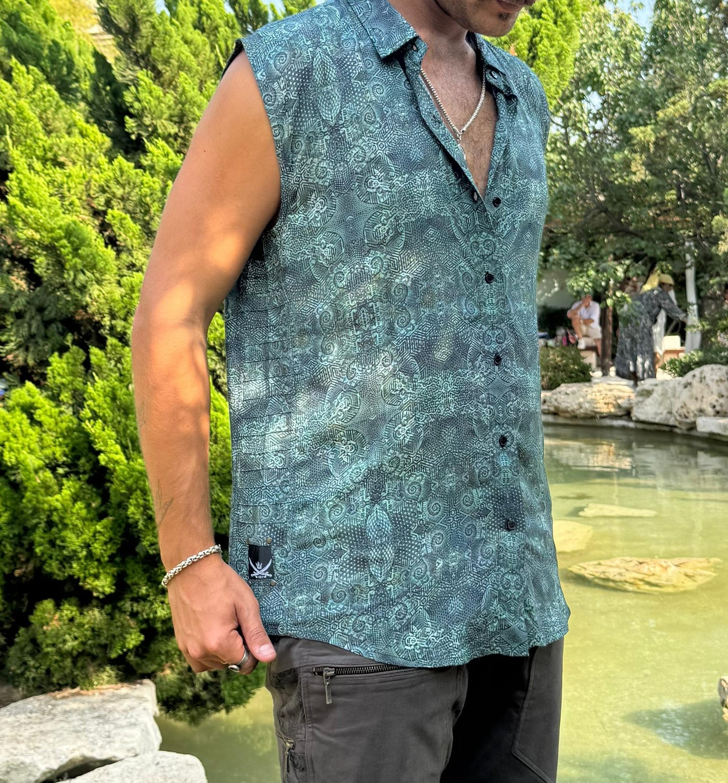 Button Up Tank - Rainbow