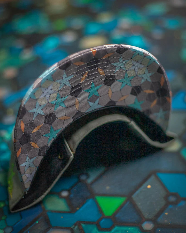 Cotton Printed Brim 3D Embroidery Cap - PENTA SHAMANS