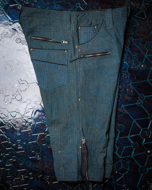Corsaire - Organic Hemp Handwoven Veg Dye - Greendigo Small TETRIS