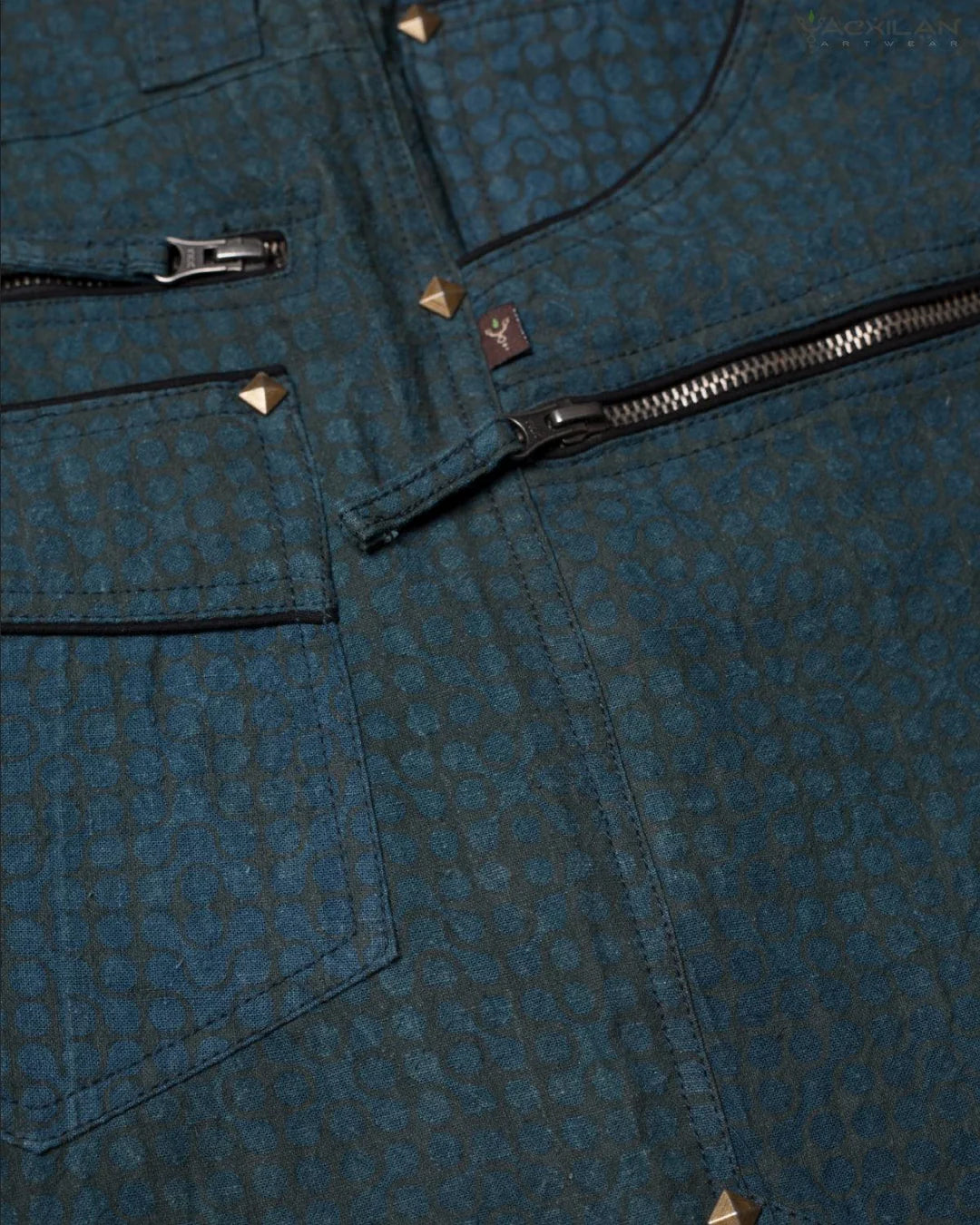 Corsaire - Organic Hemp Handwoven Veg Dye - Greendigo Small TETRIS
