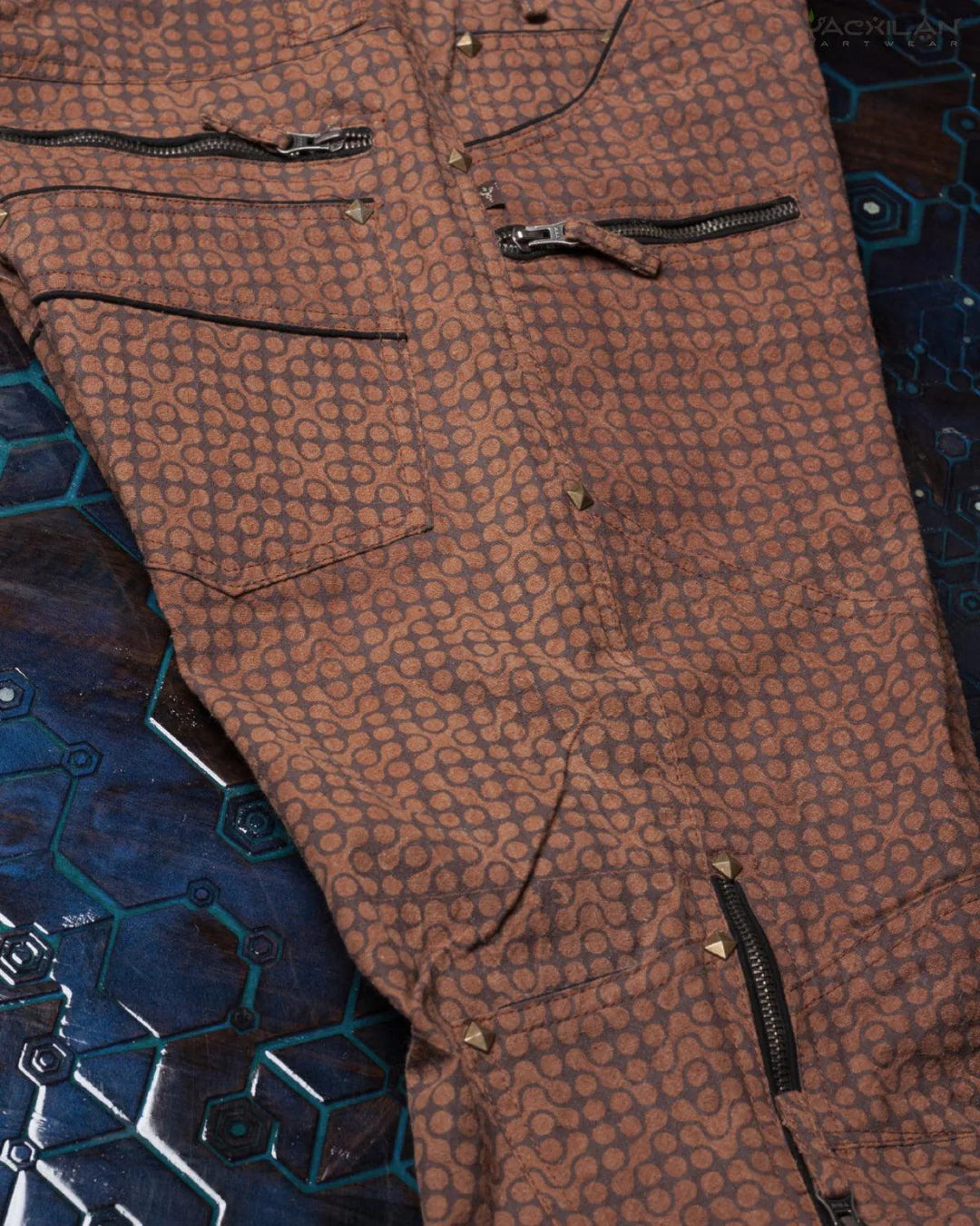 Corsaire - Organic Hemp Woven Thick Veg Dye Veg Print - Earth TETRIS